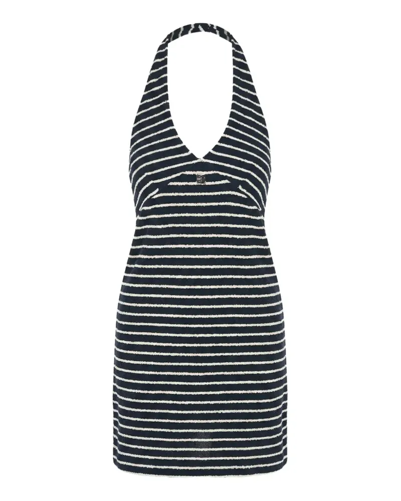 Givenchy halterneck striped mini dress - Blau Blau