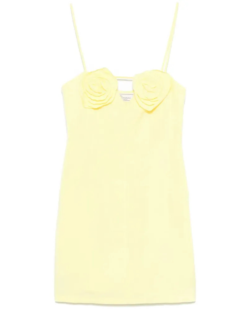 Blumarine Minikleid mit Blumenapplikation - Gelb Gelb