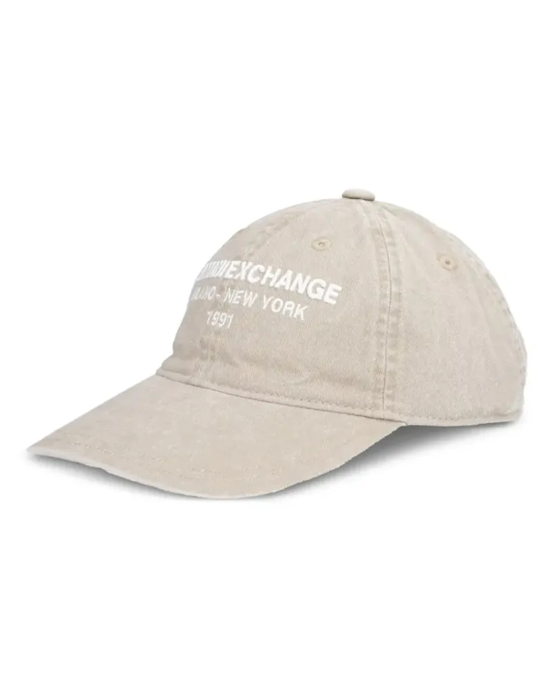 Armani Exchange Baseballkappe mit Logo-Stickerei - Nude Nude