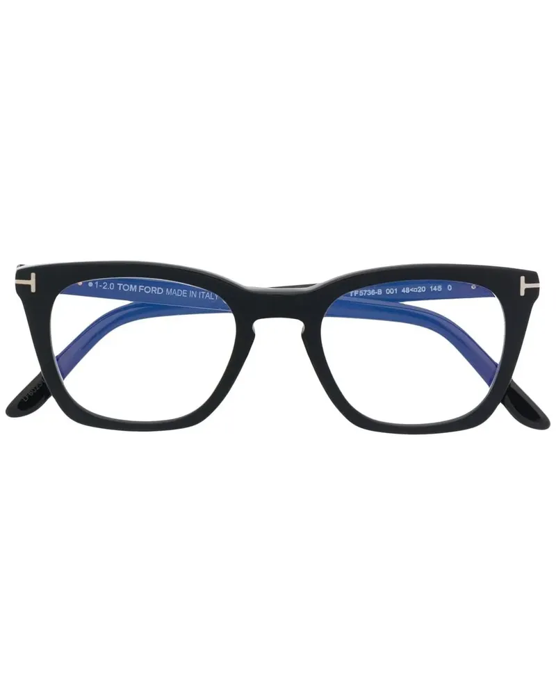 Tom Ford Brille mit eckigem Gestell - Schwarz Schwarz