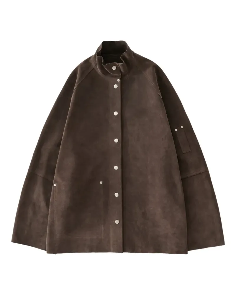 Studio Nicholson Dash raglan sleeve suede jacket - Braun Braun
