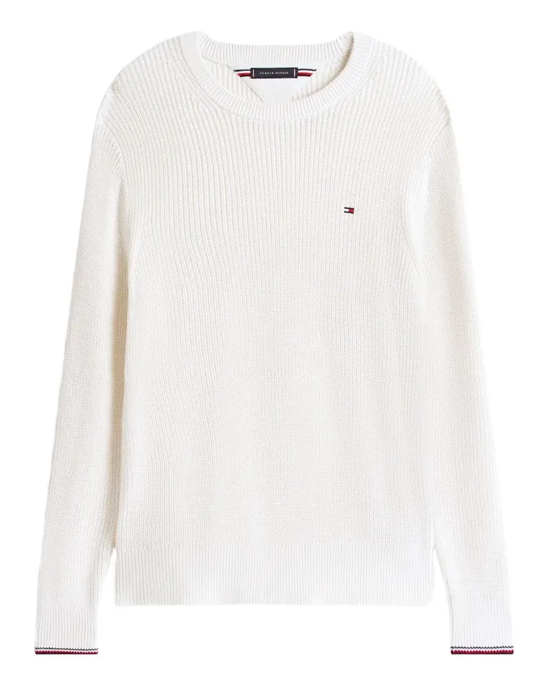 Tommy Hilfiger Pullover mit gerippten Bündchen - Nude Nude