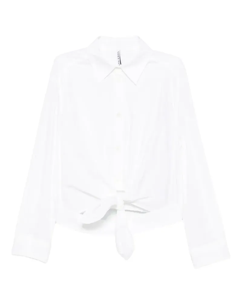 Liviana Conti tie-front button-up shirt - Weiß Weiß