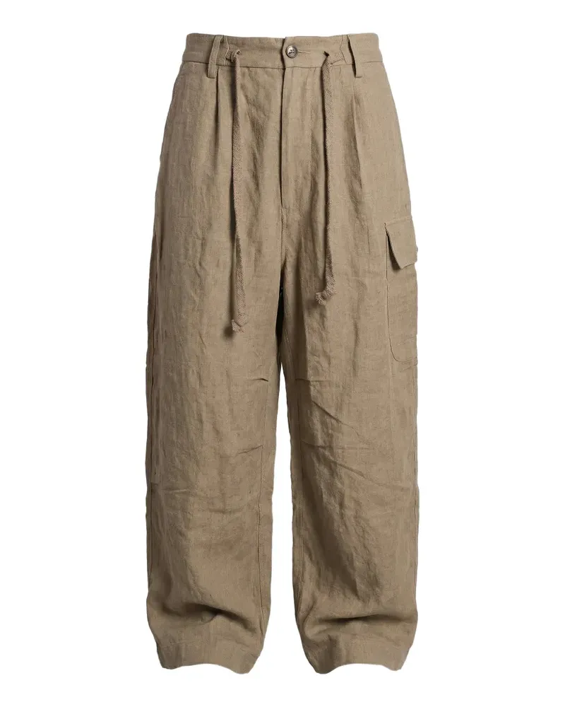 Ziggy Chen drawstring cargo pants - Nude Nude