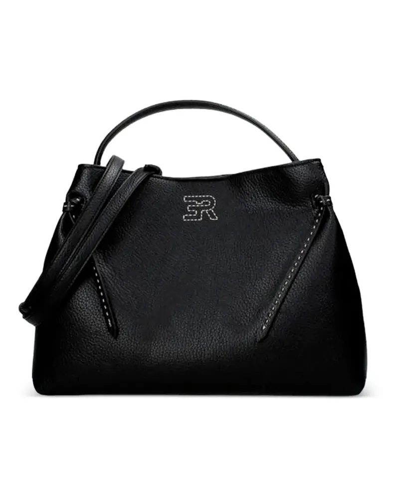 Ermanno Scervino Handtasche mit Logo-Print - Schwarz Schwarz