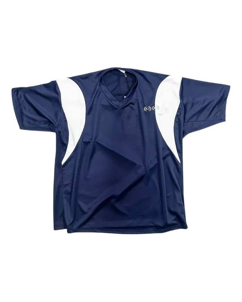 Commission V-neck panelled T-shirt - Blau Blau