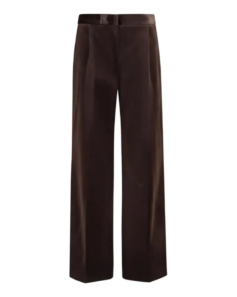 LARDINI velvet wide-leg trousers - Braun Braun