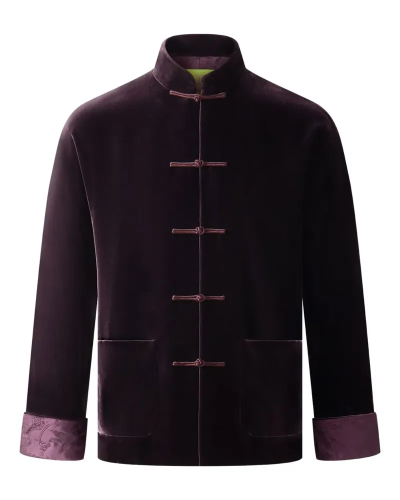 Shanghai Tang Jacke aus Samt mit Pferdemuster - Violett Violett