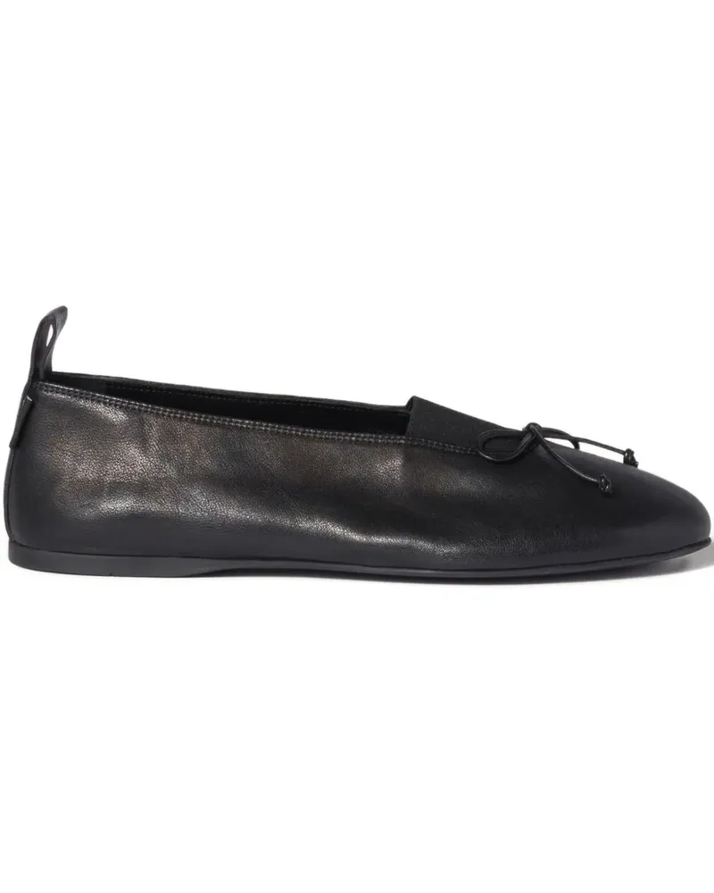 Miu Miu Élan Ballerinas aus Leder - Schwarz Schwarz