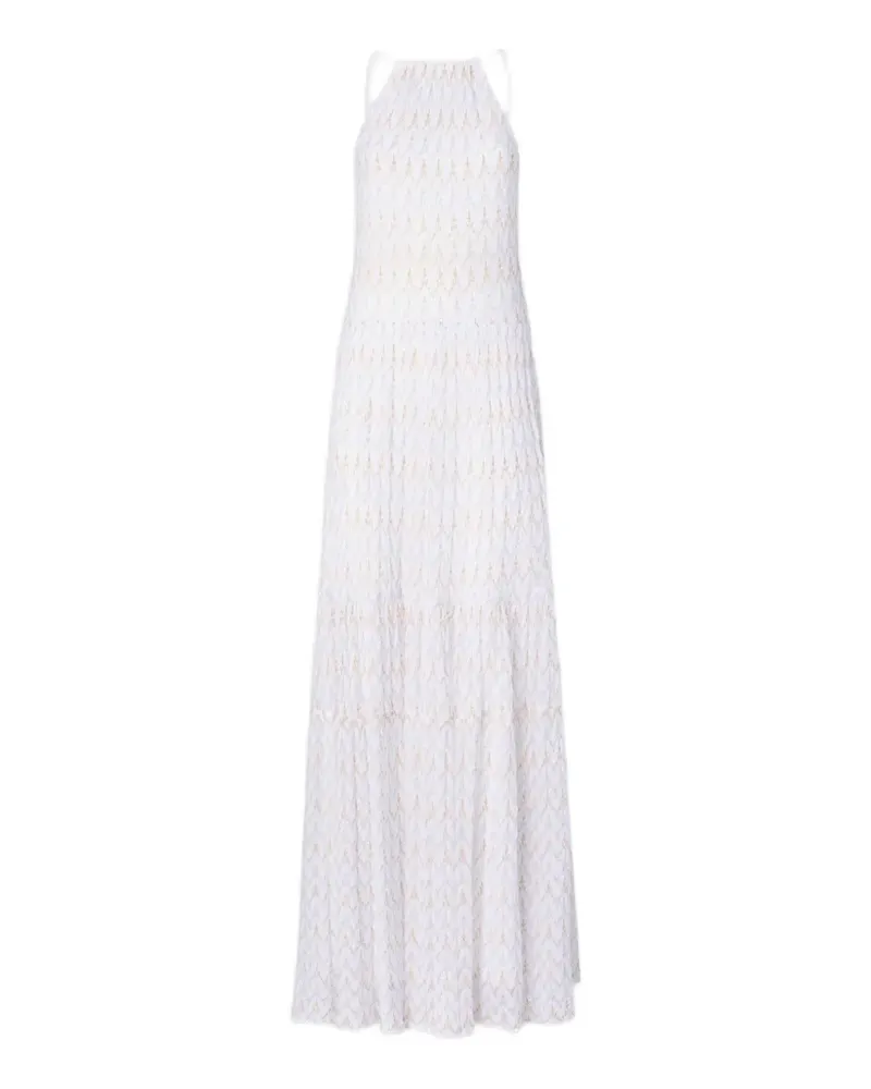 Missoni Maxikleid mit Neckholder - Weiß Weiß