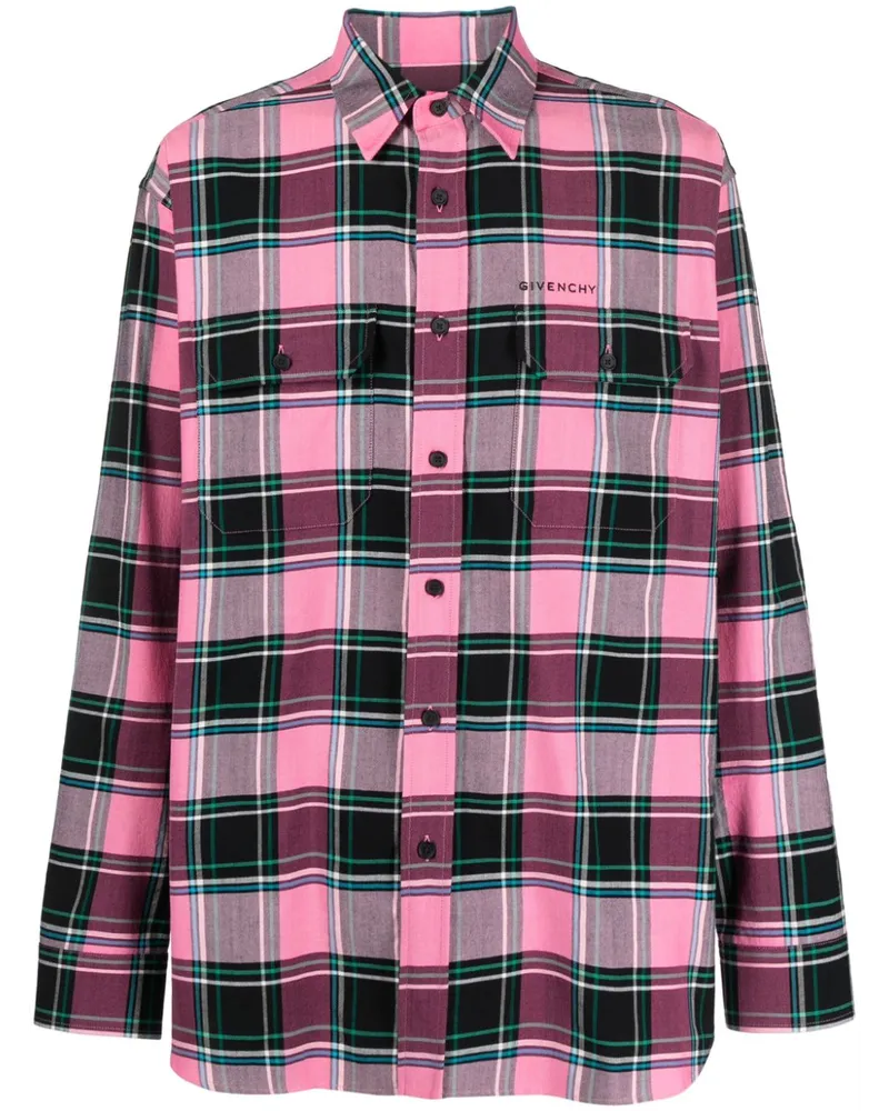 Givenchy Hemd mit Karomuster - Rosa Rosa