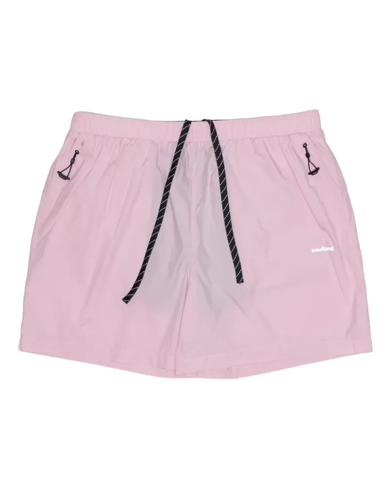Soulland Shorts mit Logo-Print - Rosa Rosa