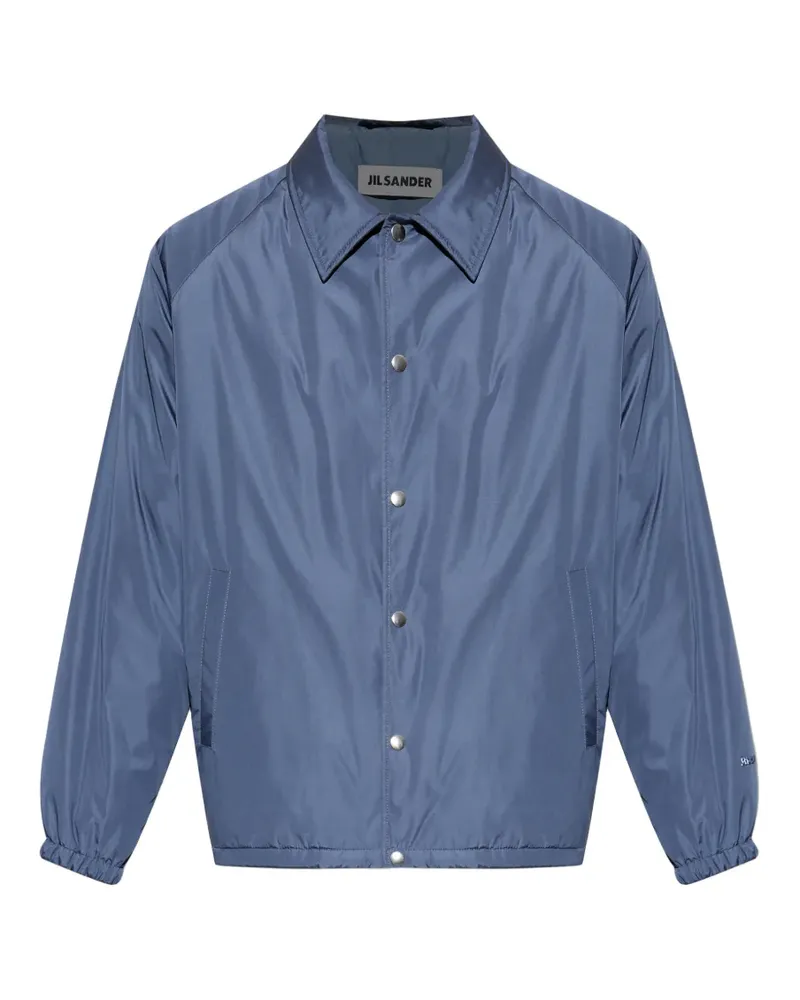 Jil Sander press-stud raglan-sleeve jacket - Blau Blau