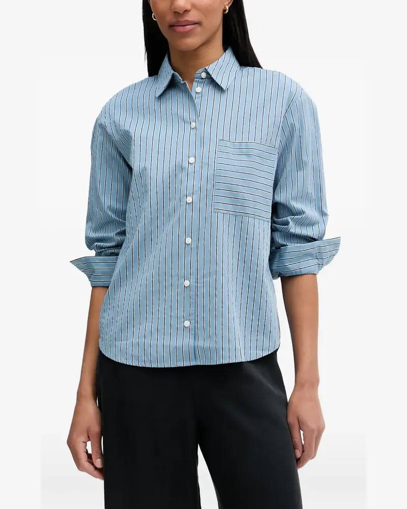 Marc O'Polo chest-pocket striped shirt - Blau Blau