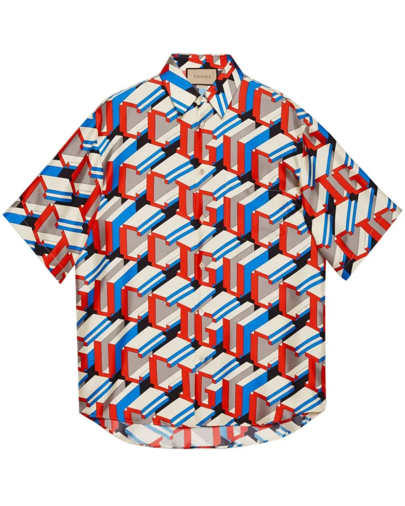 Gucci Hemd mit Pixel-Print - Nude Nude