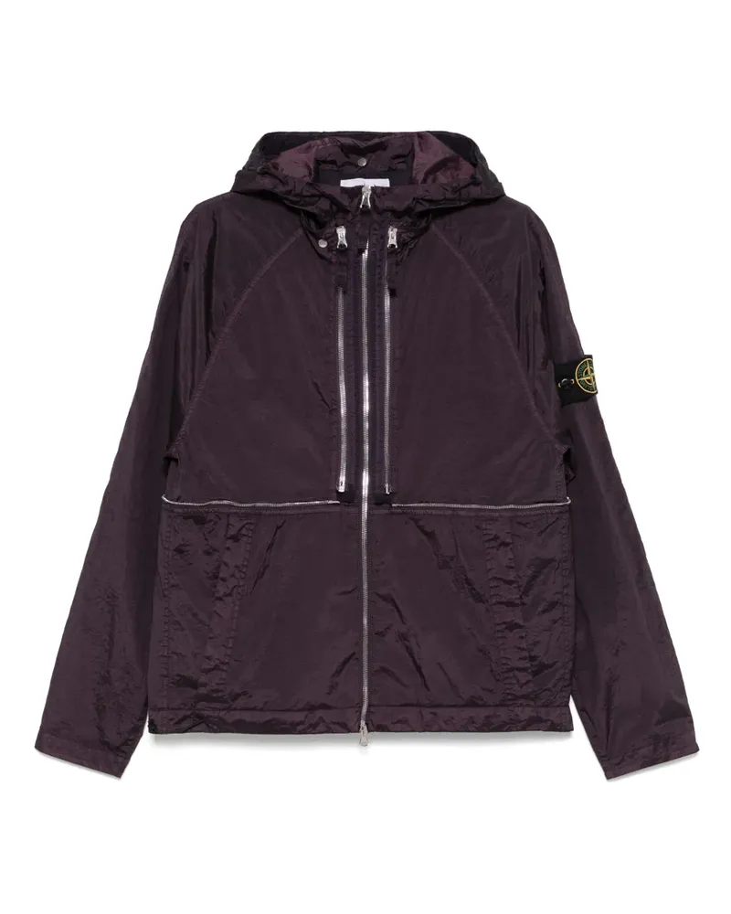 Stone Island Jacke mit Kompass-Patch - Violett Violett