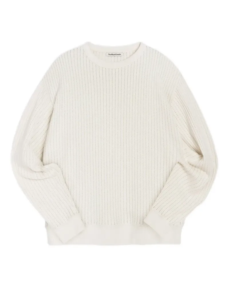 YMC Fauss crew-neck sweater - Nude Nude