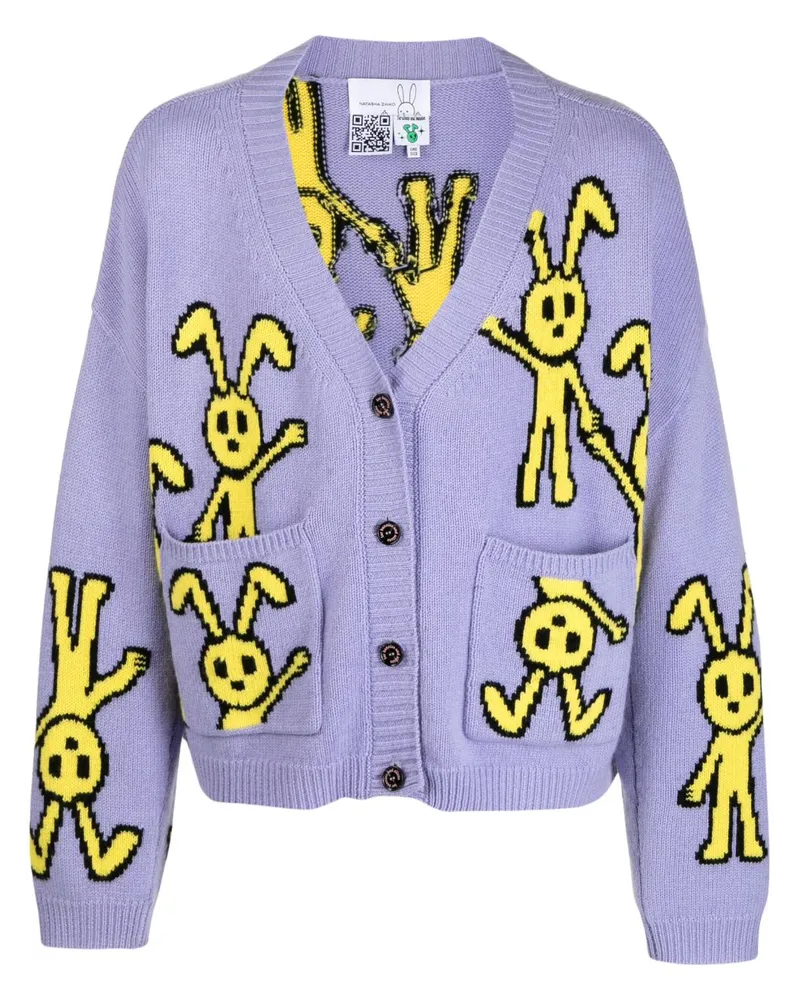 Natasha Zinko Cardigan mit V-Ausschnitt - Violett Violett