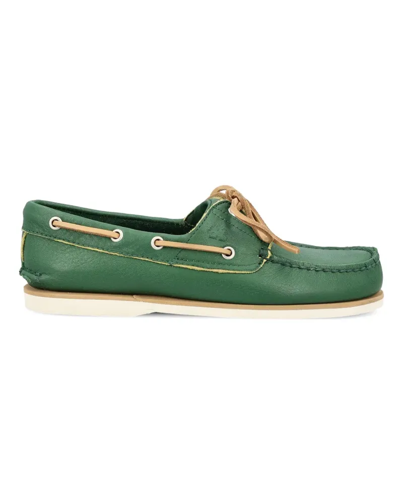 Timberland lace-up leather boat shoes - Grün Grün