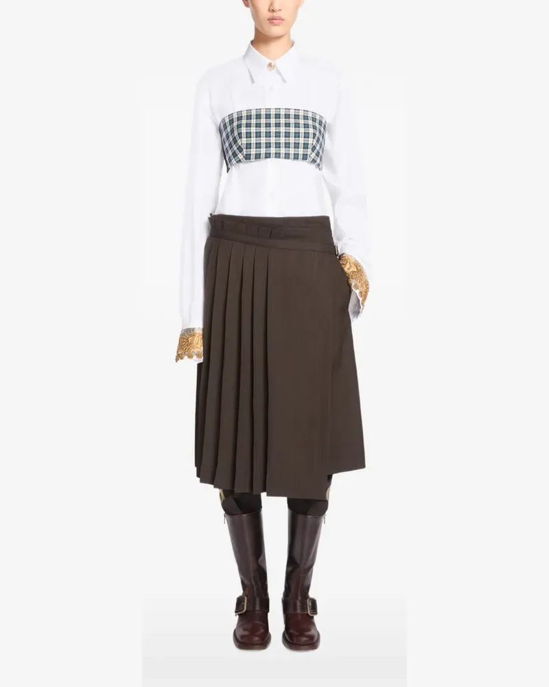 Dries van Noten Bandeau-Oberteil aus Baumwollflanell - Blau Blau