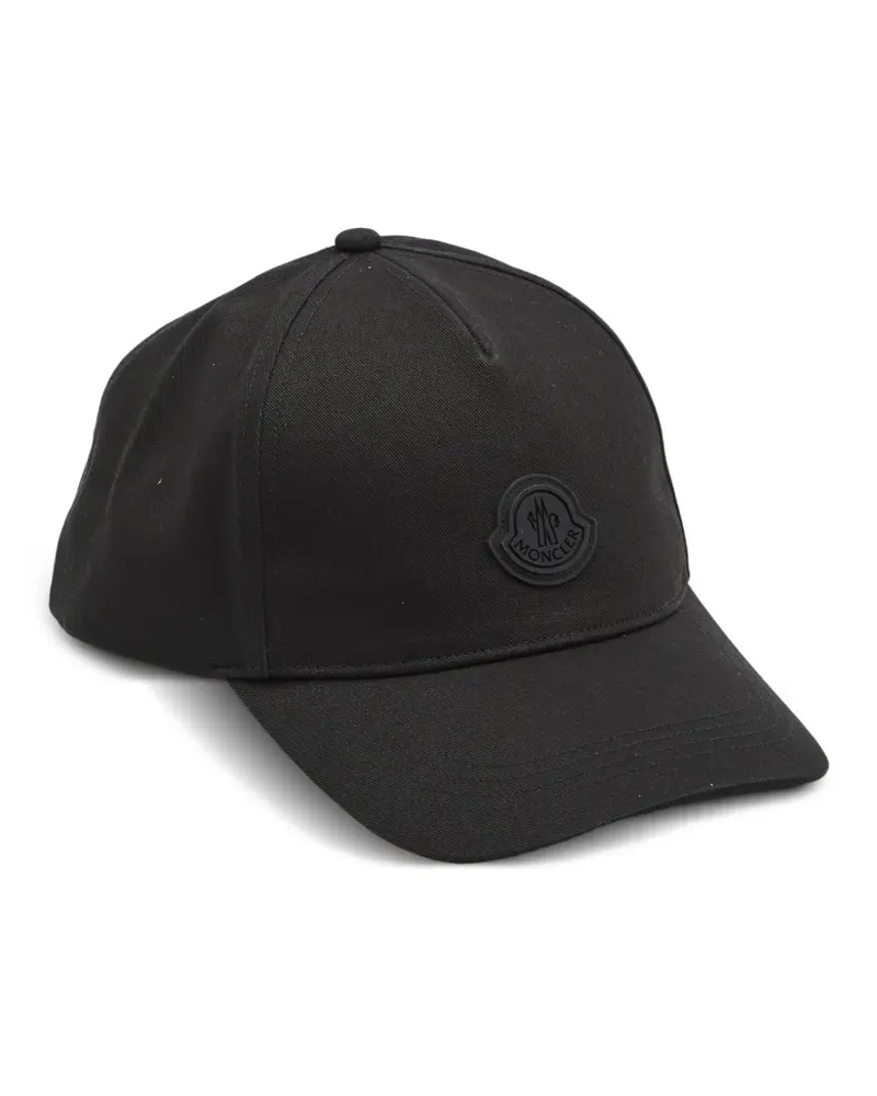 Moncler Baseballkappe mit Logo-Patch - Schwarz Schwarz