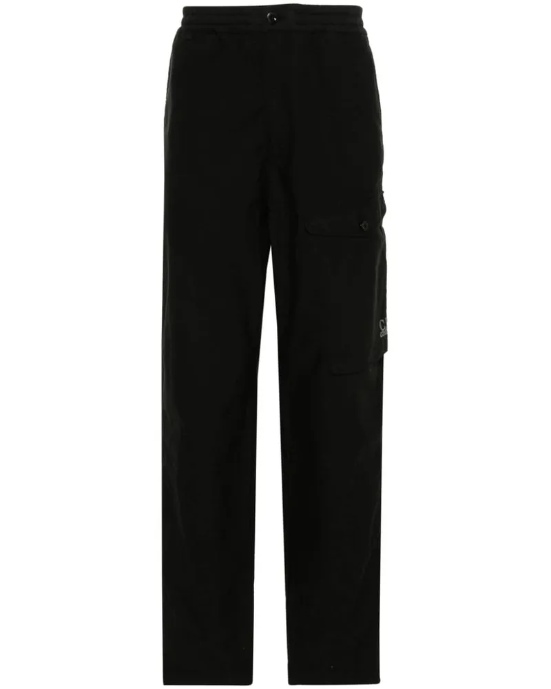 C.P. Company Cargohose mit Logo-Stickerei - Schwarz Schwarz