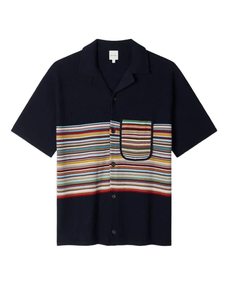 Paul Smith Gestreiftes Poloshirt - Blau Blau