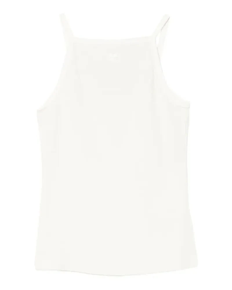Courrèges Tanktop mit Logo-Stickerei - Weiß Weiß