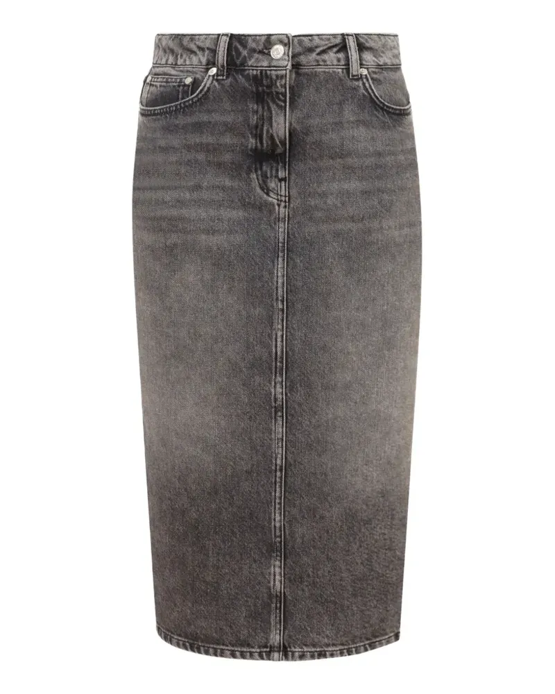 Moschino Midirock aus Denim - Grau Grau