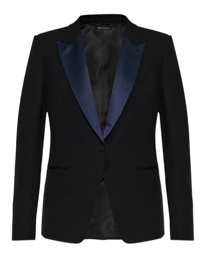 Tom Ford Wollsakko mit steigendem Revers - Schwarz Schwarz