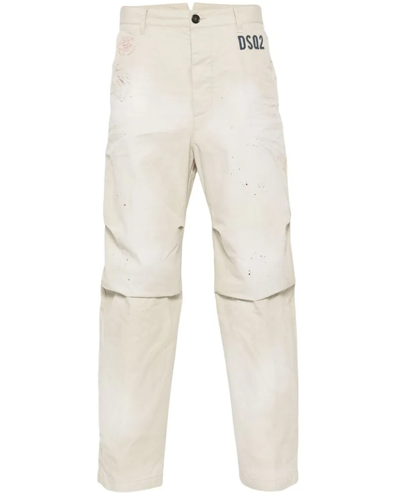 Dsquared2 D2 Stamps Osaka Straight-Leg-Hose - Nude Nude