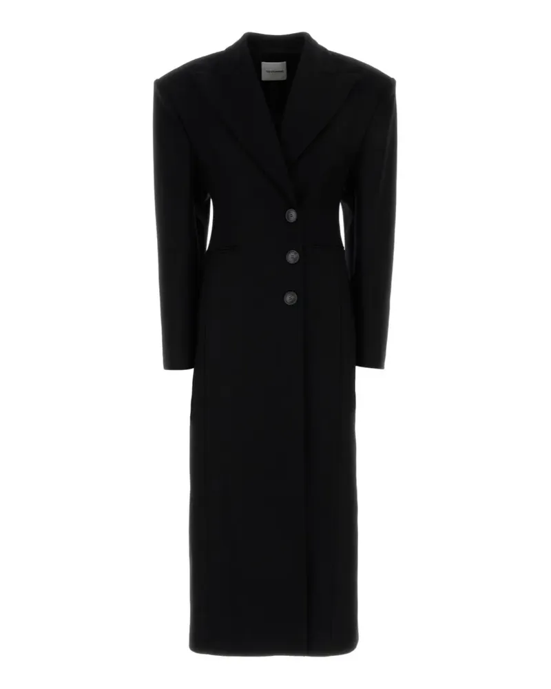 ANDAMANE single-breasted wool-blend coat - Schwarz Schwarz