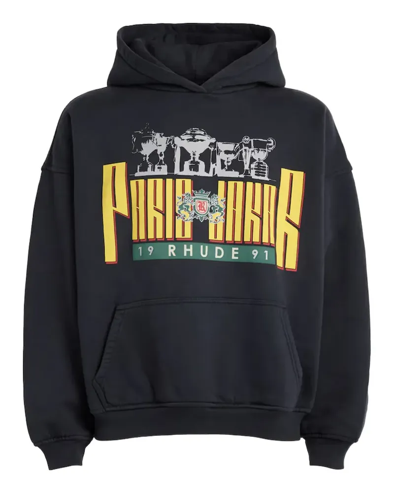 RHUDE Trofeo Hoodie mit Logo - Schwarz Schwarz