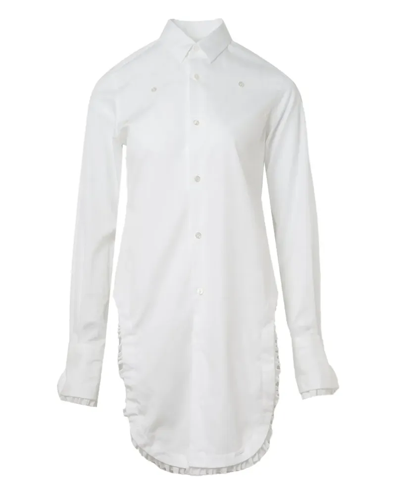 Noir Kei Ninomiya ruffled-detail shirt - Weiß Weiß