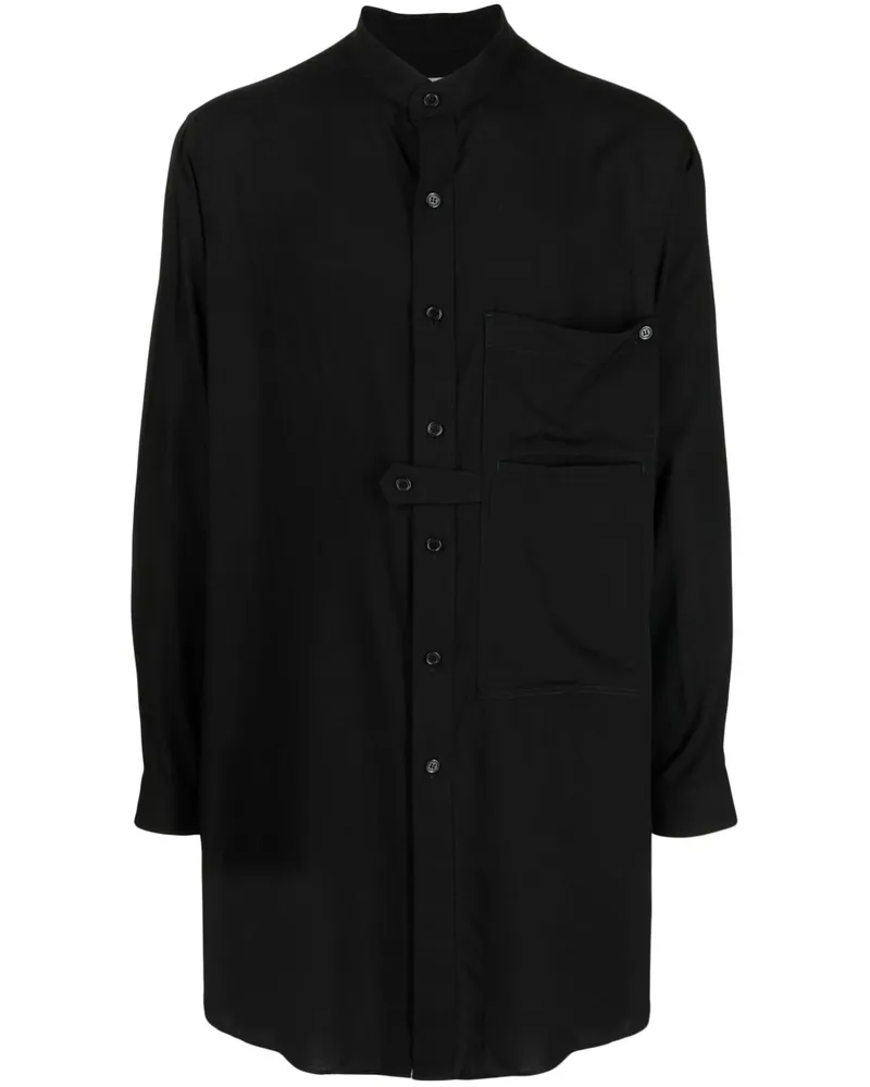 Yohji Yamamoto Hemd im Oversized-Look - Schwarz Schwarz