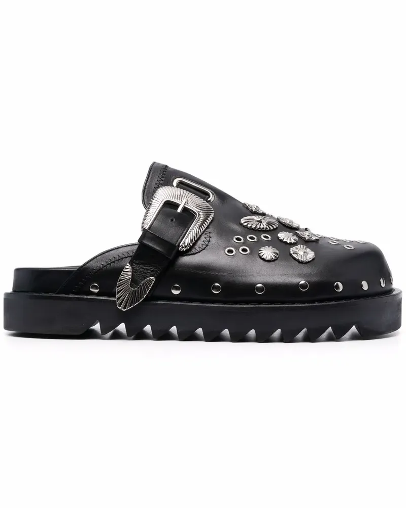 Toga Verzierte Clogs - Schwarz Schwarz