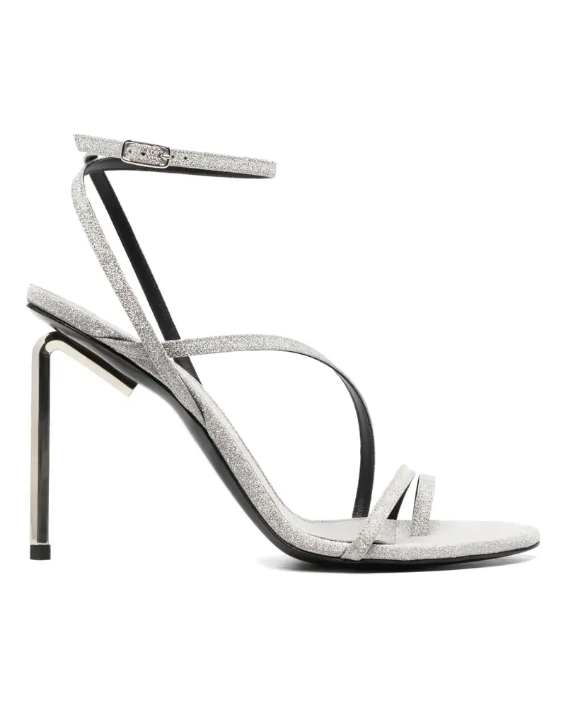 OFF-WHITE glitter heeled sandals - Silber Silber