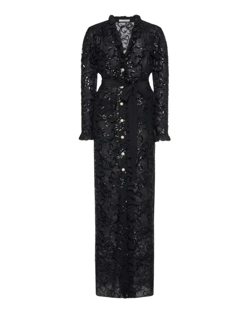 Alessandra Rich sequin-embellishment maxi dress - Schwarz Schwarz