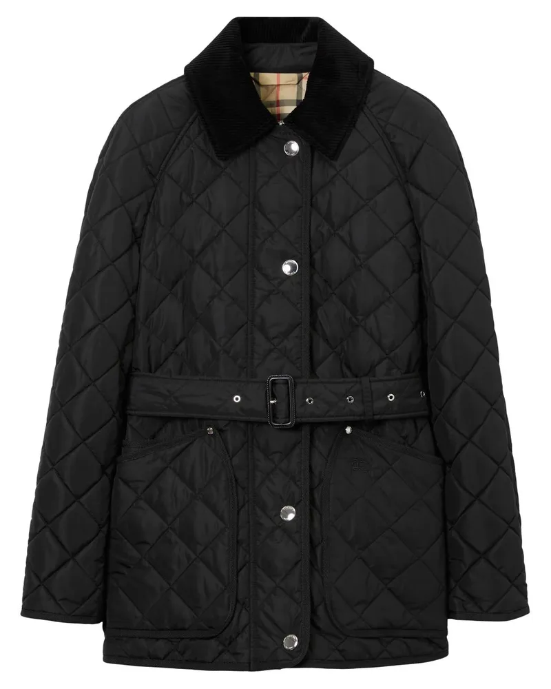 Burberry Bestickte Steppjacke - Schwarz Schwarz