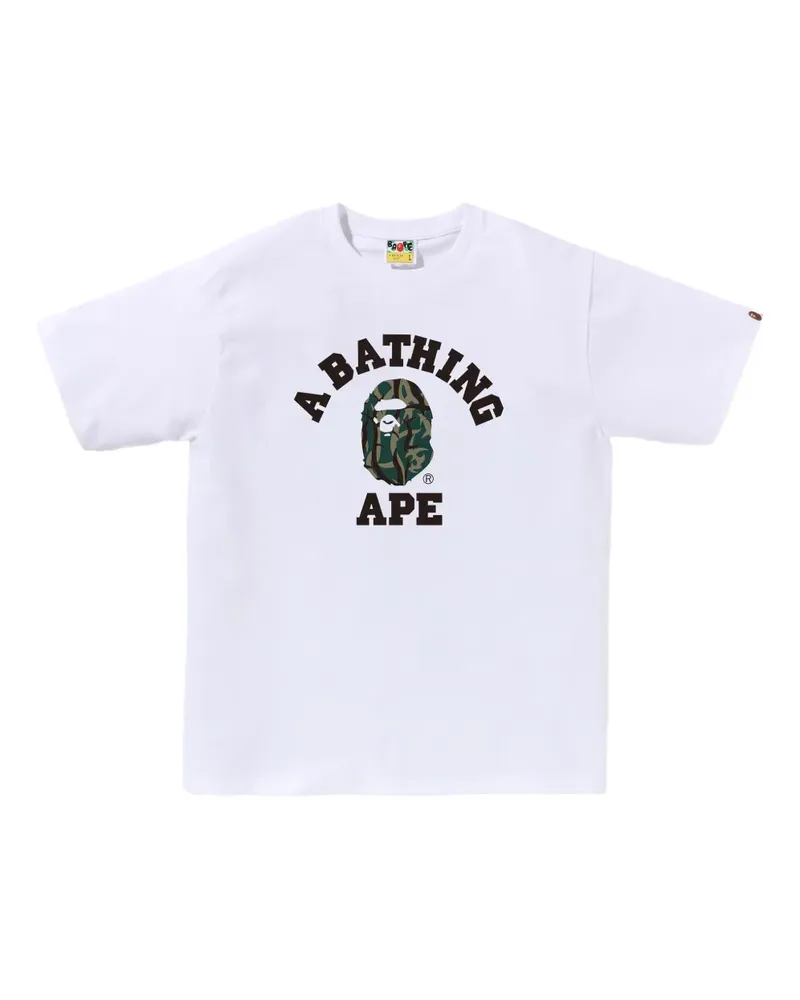 BAPE Camo College' T-Shirt - Weiß Weiß