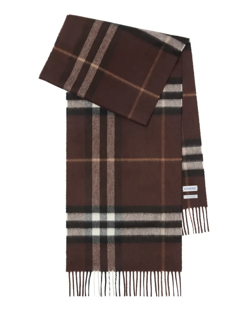 Burberry Karierter Schal aus Kaschmir - Braun Braun