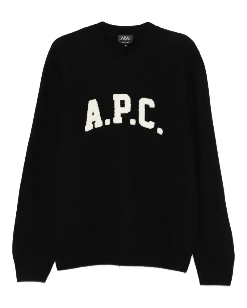 A.P.C. Pullover mit rundem Ausschnitt - Schwarz Schwarz