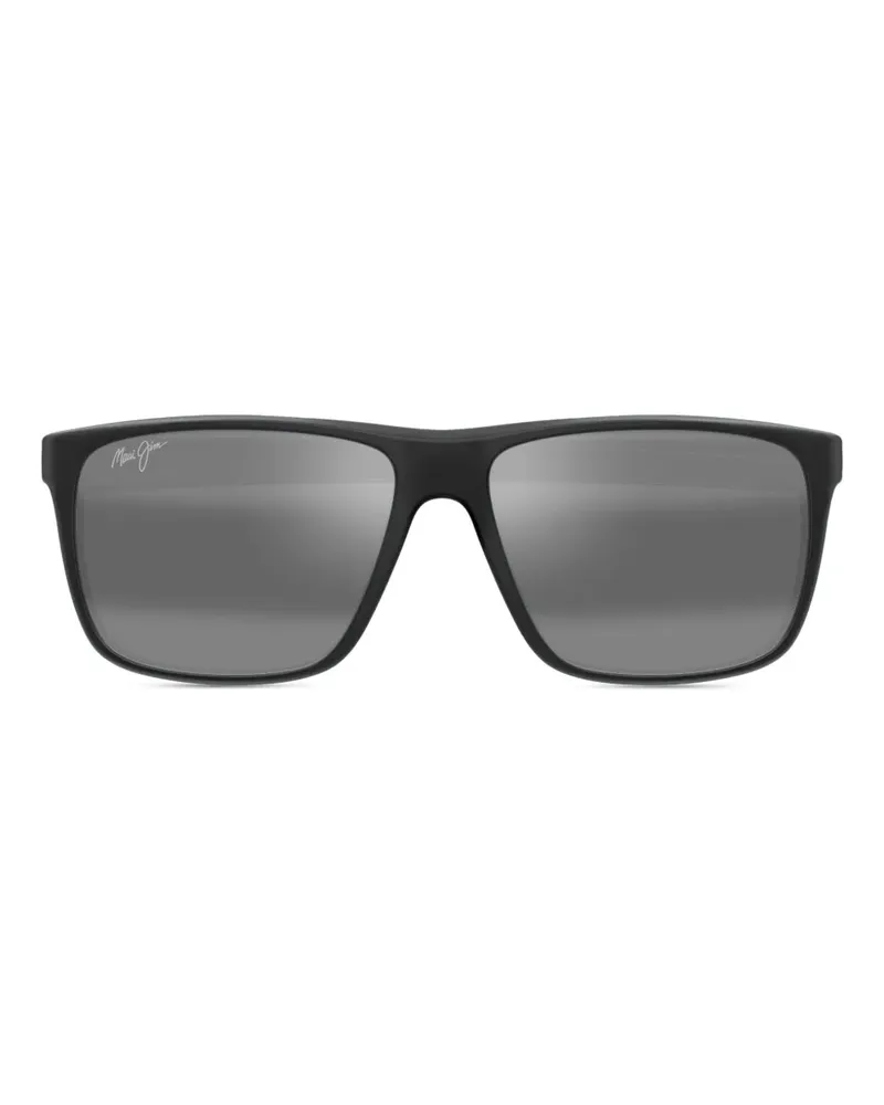 Maui Jim Sonnenbrille mit eckigem Gestell - Schwarz Schwarz