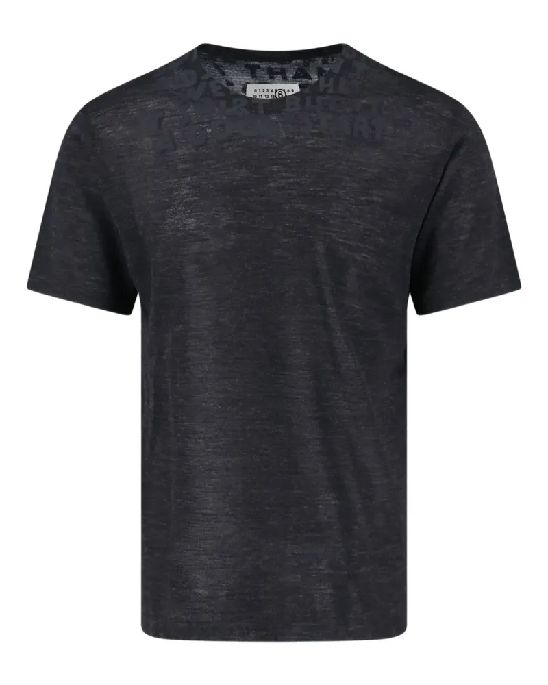 Maison Margiela T-Shirt mit Schriftzug - Schwarz Schwarz