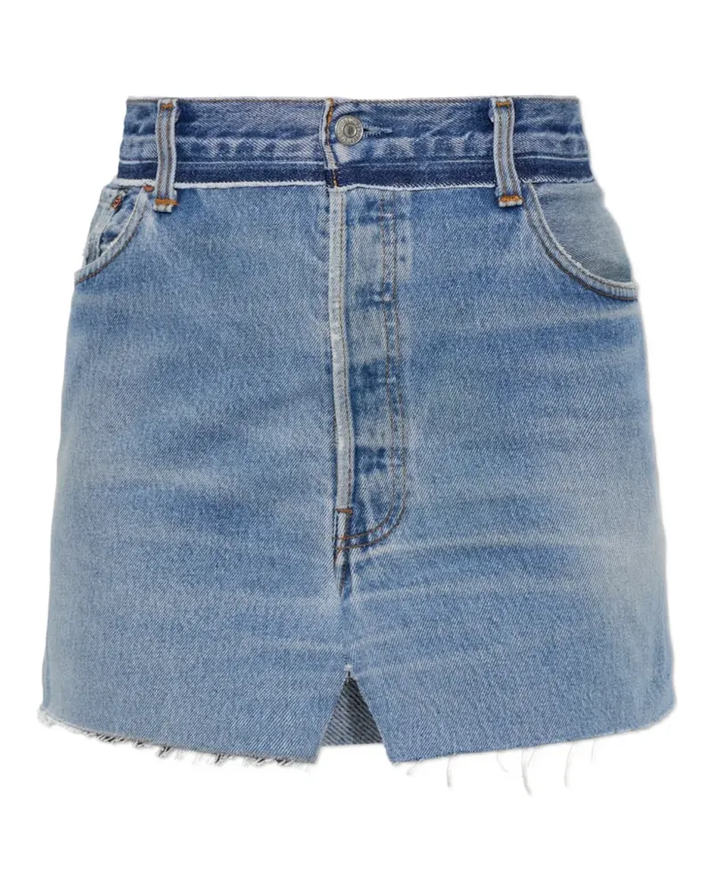 VETEMENTS Ausgeblichener Minirock - Blau Blau