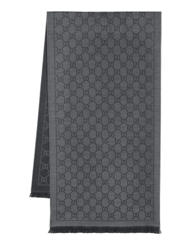 Gucci Schal aus GG-Jacquard - Grau Grau
