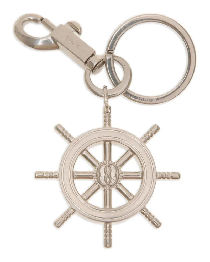 Bally Schlüsselanhänger mit Helmanhänger - Silber Silber
