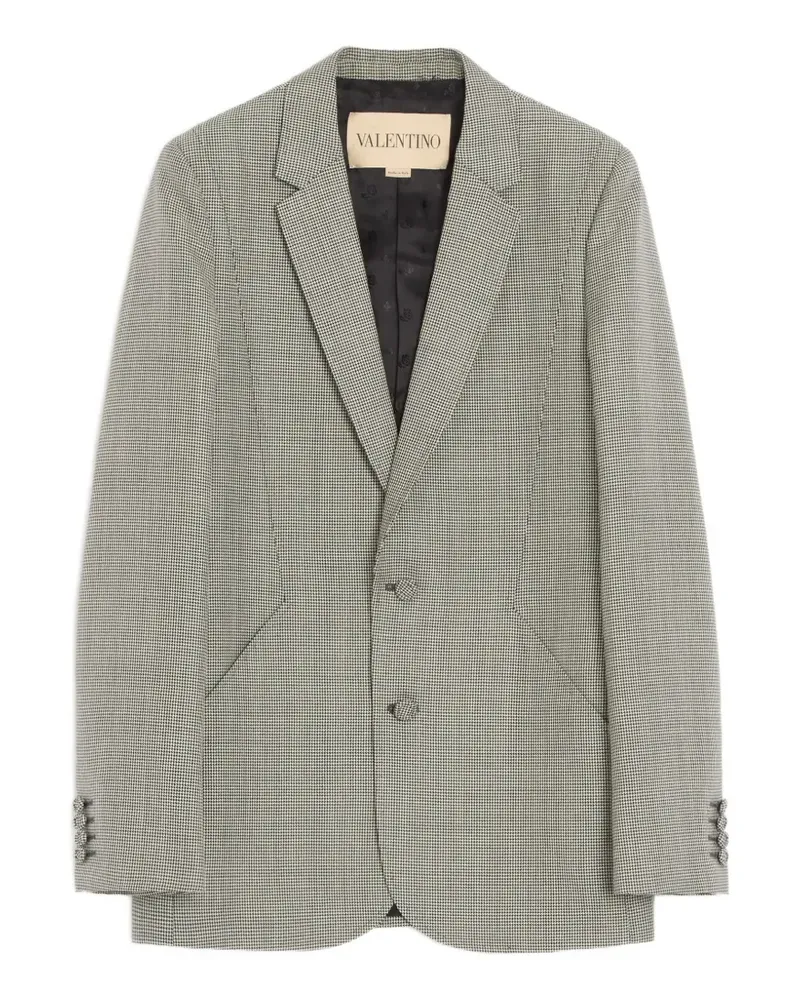 Valentino Garavani Einreihige Jacke mit Hahnentrittmuster - Grau Grau