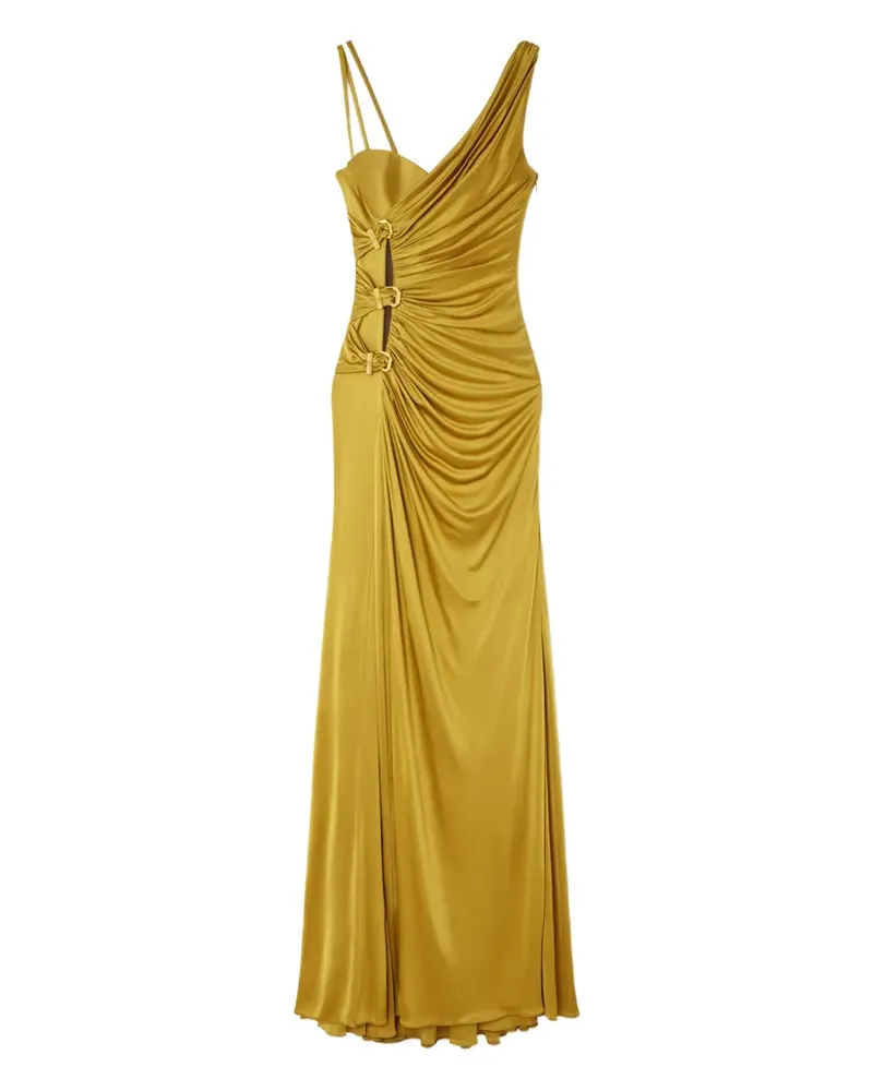 Versace Robe mit Raffung - Gelb Gelb