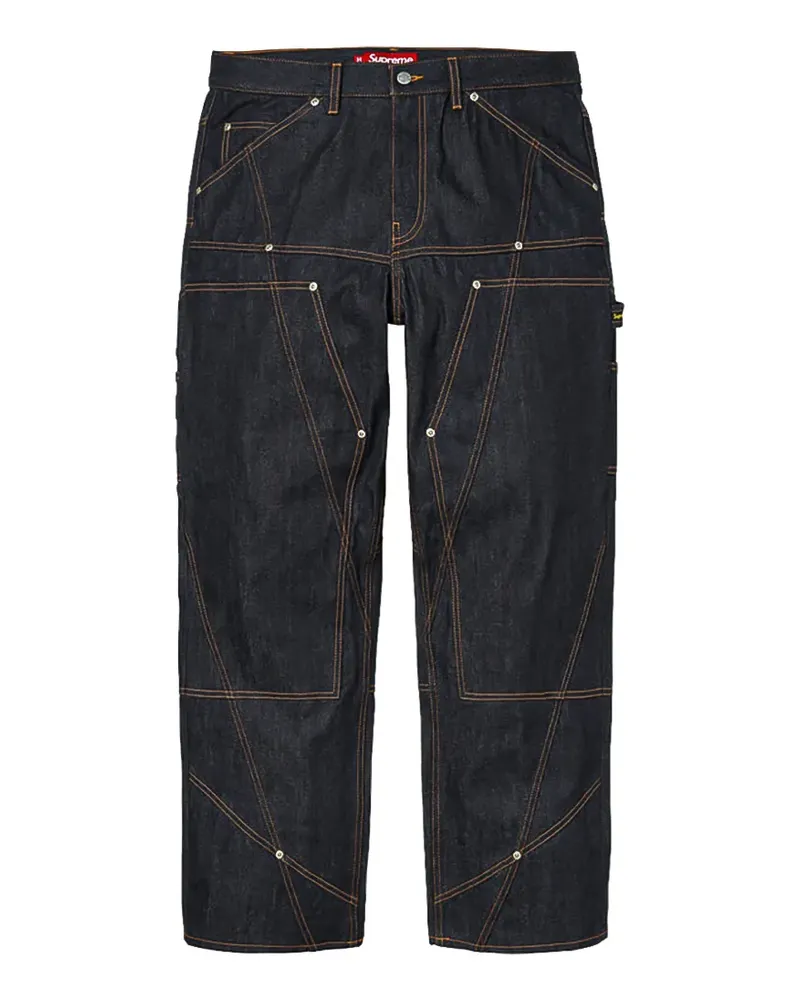 Supreme Being Straight-Leg-Jeans mit Einsätzen an den Knien - Blau Blau
